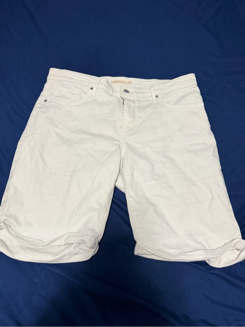 Levi's White Women's Athletic Denim Shorts
